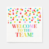 Serviette En Papier Rainbow Confetti Bienvenue dans l'équipe (Devant)