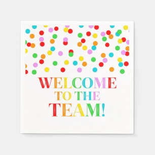 Serviette En Papier Rainbow Confetti Bienvenue dans l'équipe