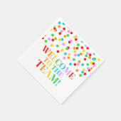 Serviette En Papier Rainbow Confetti Bienvenue dans l'équipe (Coin)