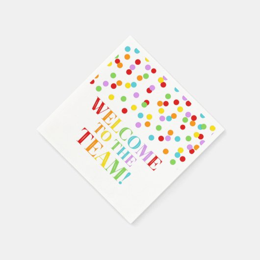 Serviette En Papier Rainbow Confetti Bienvenue dans l'équipe (Coin)