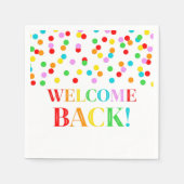 Serviette En Papier Rainbow Confetti Welcome Back Naples (Devant)