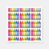 Serviette En Papier Rainbow Crayons Artist Art Class Anniversaire (Devant)