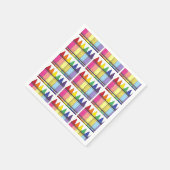 Serviette En Papier Rainbow Crayons Artist Art Class Anniversaire (Coin)