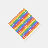 SERVIETTE EN PAPIER RAINBOW DOT SRIPES (Coin)