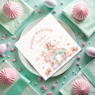 Serviette En Papier Rainbow Fairy Girl Magic Teapot Anniversaire