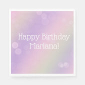 Serviette En Papier Rainbow Fairy Lights Fille fête d'anniversaire (Devant)