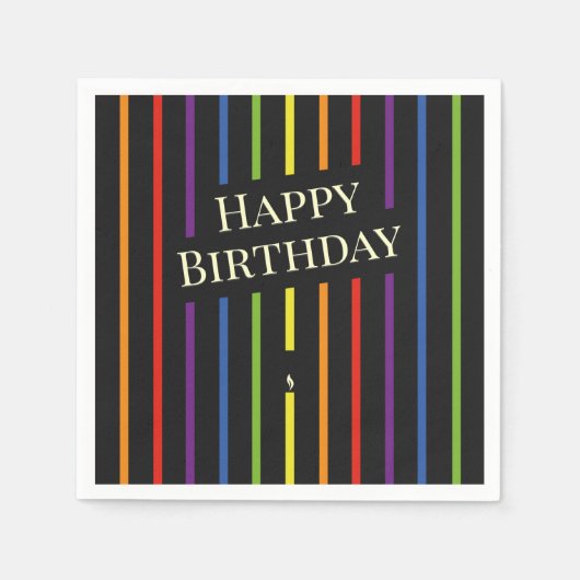 Serviette En Papier Rainbow flag gay queer lgbtq Anniversaire serviett (Devant)