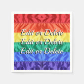 Serviette En Papier Rainbow Flag LGBT LGBTQ+ amour texte personnalisé  (Devant)