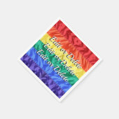 Serviette En Papier Rainbow Flag LGBT LGBTQ+ amour texte personnalisé  (Coin)