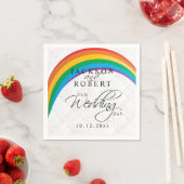 Serviette En Papier Rainbow Gay - Notre jour de mariage (En situation)