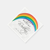 Serviette En Papier Rainbow Gay - Notre jour de mariage (Coin)