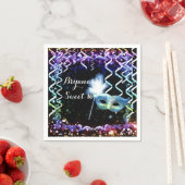 Serviette En Papier Rainbow Glow Masquerade Masque fête d'anniversaire (En situation)