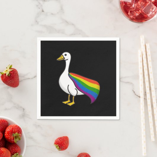 Serviette En Papier Rainbow Goose LGBTQ Pride gay transgenre LGBTQ+ (En situation)