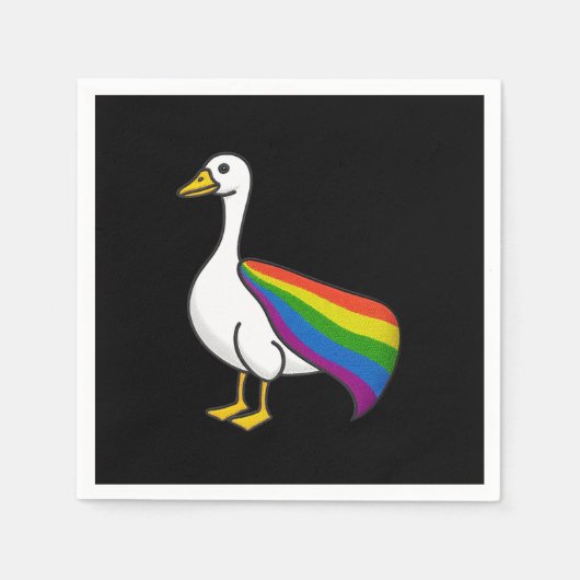 Serviette En Papier Rainbow Goose LGBTQ Pride gay transgenre LGBTQ+ (Devant)
