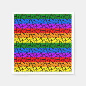 Serviette En Papier Rainbow Heart Motif (Devant)