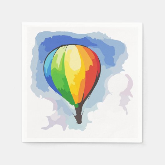 Serviette En Papier Rainbow Hot Air (Devant)