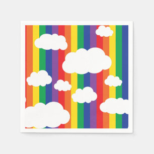 Serviette En Papier Rainbow Kid's Birthday Party