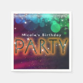 Serviette En Papier Rainbow Lights SparkDance Club Anniversaire (Devant)