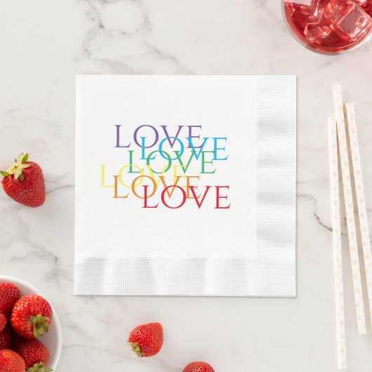 Serviette En Papier RAINBOW LOVE Rein Papier à lunch serviettes (En situation)