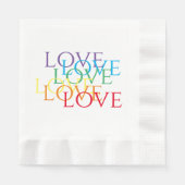 Serviette En Papier RAINBOW LOVE Rein Papier à lunch serviettes (Devant)