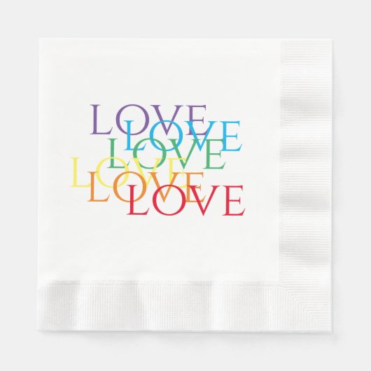 Serviette En Papier RAINBOW LOVE Rein Papier à lunch serviettes (Devant)