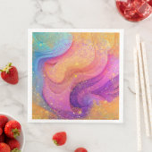 Serviette En Papier Rainbow Mandala (En situation)