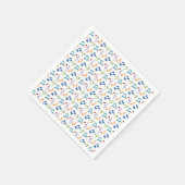 Serviette En Papier Rainbow Music Notes (en blanc) (Coin)
