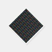 Serviette En Papier Rainbow Music Notes (Noir) (Coin)