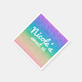 Serviette En Papier Rainbow Parties scintillant Sparkle Glam fête d'an (Coin)