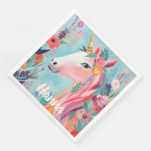 Serviette En Papier Rainbow Pastel Dream Unicorn (Coin)