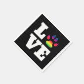 Serviette En Papier Rainbow paw (Coin)