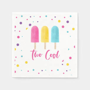 Serviette En Papier Rainbow Pop Deux Cool 2e anniversaire