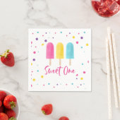 Serviette En Papier Rainbow Pop Sweet Un 1er anniversaire (En situation)