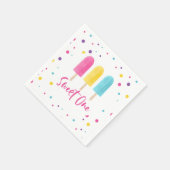Serviette En Papier Rainbow Pop Sweet Un 1er anniversaire (Coin)