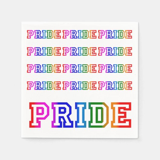 Serviette En Papier Rainbow PRIDE Papier Cocktail Party Napkins (Devant)