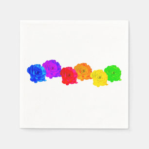 Serviette En Papier Rainbow Rose Sweet Delight