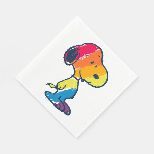 Serviette En Papier Rainbow Snoopy (Coin)