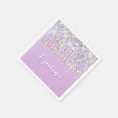 Serviette En Papier Rainbow Sparkle Parties scintillant Fille fête d'a (Coin)