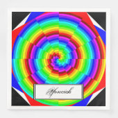 Serviette En Papier Rainbow Spiral par Kenneth Yoncich (Devant)