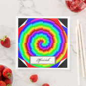 Serviette En Papier Rainbow Spiral par Kenneth Yoncich (En situation)