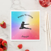 Serviette En Papier Rainbow Stars Gymnastique Anniversaire serviettes (En situation)