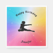 Serviette En Papier Rainbow Stars Gymnastique Anniversaire serviettes (Devant)