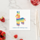 Serviette En Papier Rainbow Stried Pinata fête d'anniversaire (En situation)