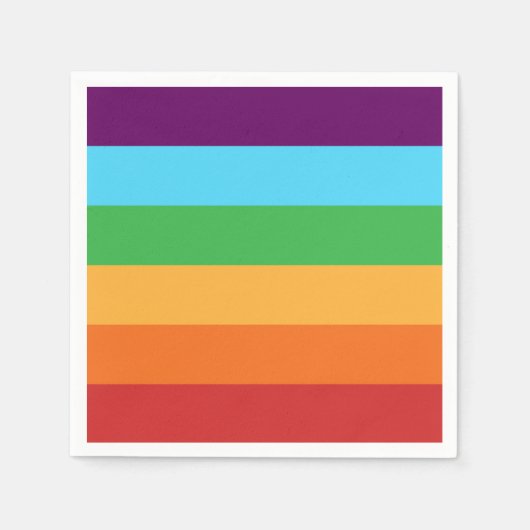 Serviette En Papier Rainbow Stripes amusant Bright Candy fête d'annive (Devant)
