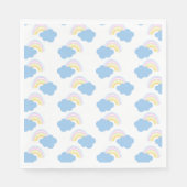 Serviette En Papier Rainbow Summer Nuages Pastel Scribble Doodle (Devant)
