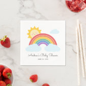 Serviette En Papier Rainbow Sunshine Baby shower ou anniversaire (En situation)