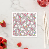 Serviette En Papier Rainbow Teeth Motif (En situation)