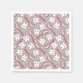 Serviette En Papier Rainbow Teeth Motif (Devant)