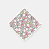 Serviette En Papier Rainbow Teeth Motif (Coin)