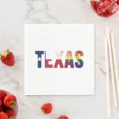 Serviette En Papier Rainbow Texas Flag Design pour LGBT Texan fier (En situation)